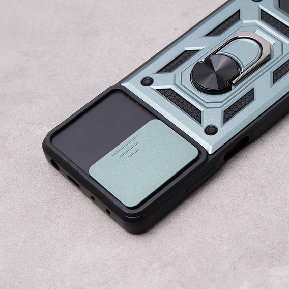 Husă blindată pentru Xiaomi Poco X5 Pro 5G, CamShield Slide, verde