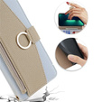 Carcasă flip pentru Samsung Galaxy A05s, Wallet Zipper Pocket, cu oglindă, albastru