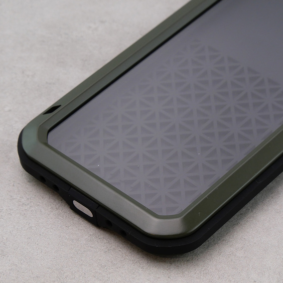 Love Mei Huse pentru iPhone 12, armored with glass, verde