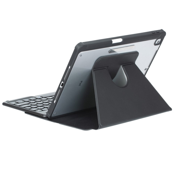 Husă pentru tastatură pentru iPad 11" 2025 A16 (11 gen.) / iPad 10.9" 2022 (10 gen.), Rotary 360° Leather, negru