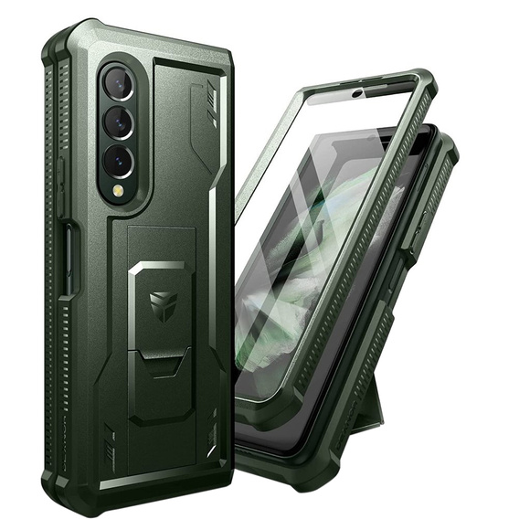 Husă blindată pentru Samsung Galaxy Z Fold 3 5G, Dexnor Full Body, verde