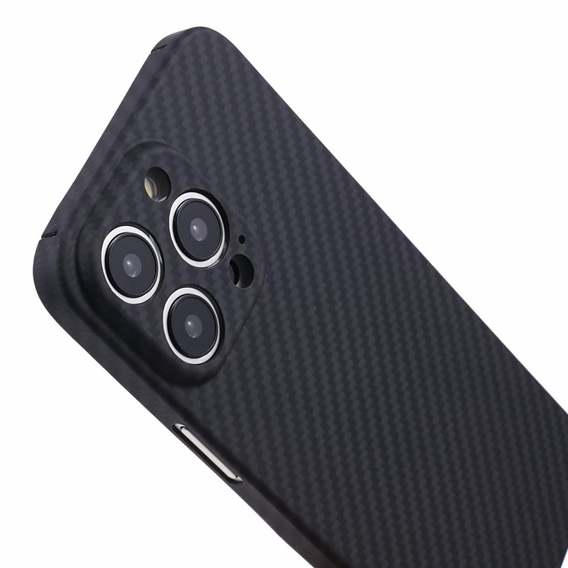 Husă pentru iPhone 15 Pro Max, Aramid Fiber Cover, negru