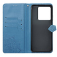 Cu clapetă pentru Xiaomi Poco X6 5G, Mandala, albastru