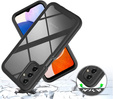Carcasă pentru Samsung Galaxy A14 4G/5G, Shockproof, cu folie, negru