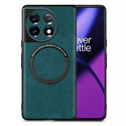 Huse pentru OnePlus 11 5G, Leather Hybrid MagSafe, verde