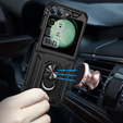 Husă blindată pentru Samsung Galaxy Z Flip7 FE / Z Flip6, Nox Case Ring, negru