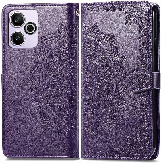 Cu clapetă pentru Xiaomi Redmi 13, Mandala, violet