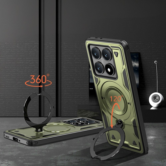 Carcasă pentru Xiaomi 14T, Military MagSafe, verde