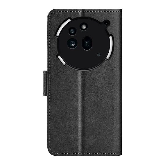 Cu clapetă pentru Nothing Phone 3a Pro, Leather Wallet, negru