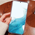 Husă pentru Samsung Galaxy S22, Glitter Flower, roz rose gold