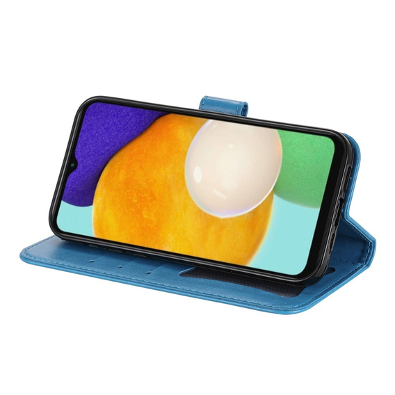 Cu clapetă pentru Samsung Galaxy A13 4G, Mandala Flower, albastru
