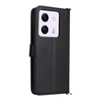 Carcasă cu clapetă pentru Xiaomi Poco M7 Pro 5G, Crossbody Leather Wallet, negru