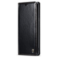 Carcasă flip CASEME pentru Samsung Galaxy S8, Waxy Textured, negru