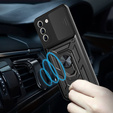 Husă blindată pentru Samsung Galaxy S22 Plus, CamShield Slide, negru