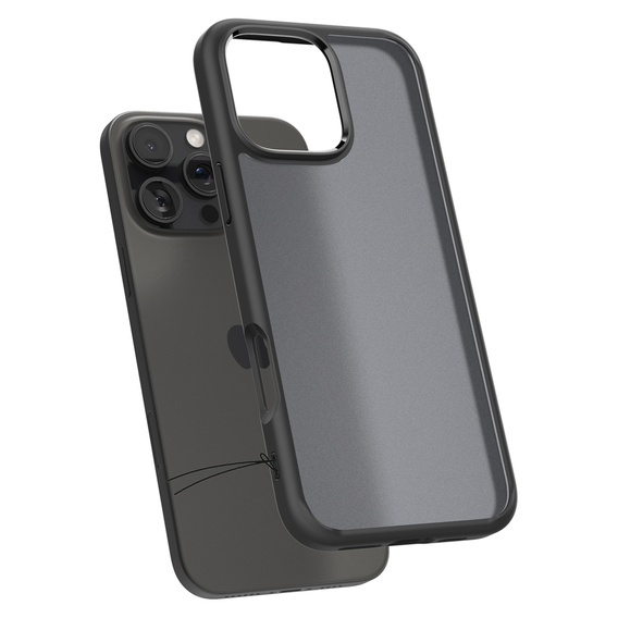 Carcasa Spigen pentru iPhone 16 Pro Max, Ultra Hybrid, negru / mat + sticlă temperată 9H