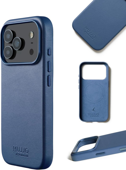 Etui Mujjo Skórzane do iPhone 14 Pro, MagSafe, Black