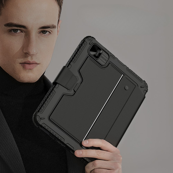 Carcasă + tastatură iPad 10.9 2022, NILLKIN Bumper Pen Slot, negru