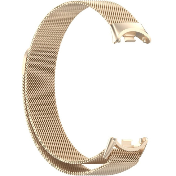 Brățară milaneză cu brățară cu carcasă pentru Xiaomi Smart Band 10 / 9 / 8, șampanie