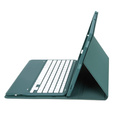 Carcasă + tastatură Samsung Galaxy Tab S9+, Leather Pen Slot, verde închis