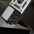 Husă blindată pentru Samsung Galaxy S23 Plus, CamShield Slide, de argint