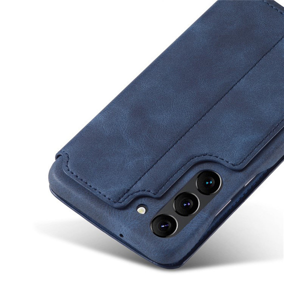 Carcasa cu clapetă pentru Samsung Galaxy S23 Plus, ERBORD Retro, albastru