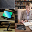 Cu clapetă pentru Samsung Galaxy S23 Ultra, ERBORD Waxy Wallet, maro