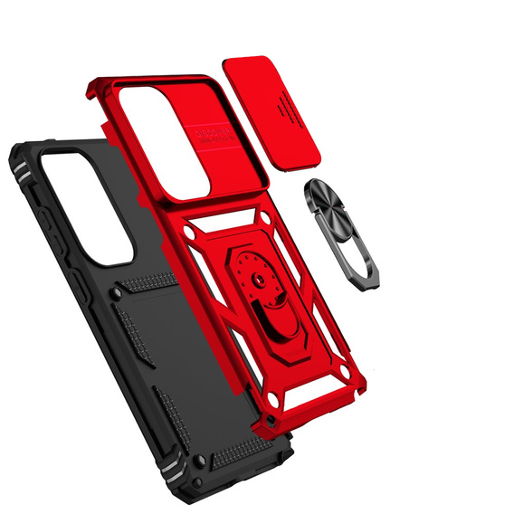 Husă blindată cu suport și capac pentru lentilă pentru Samsung Galaxy S26 Ultra