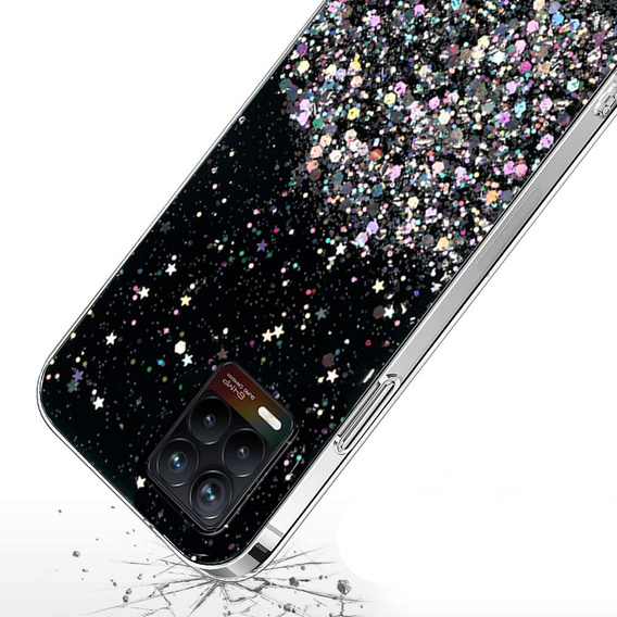 Huse pentru Realme 8 / 8 Pro, Glittery, negru