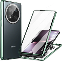 Husa pentru Honor Magic 7 Lite, Magnetic Dual Glass, verde