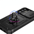Husă blindată pentru Samsung Galaxy S24+ Plus, CamShield Slide, negru