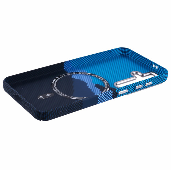 Carcasa pentru Samsung S25+ Plus, Carbon Fiber MagSafe, albastru / albastru marin