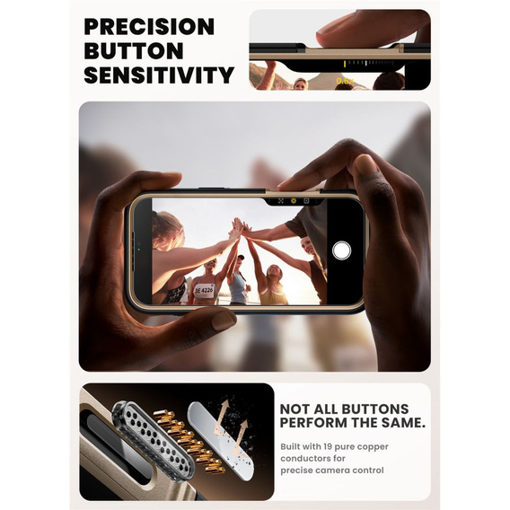 Carcasă Supcase pentru iPhone 17 Pro Max, IBLSN Ares Fip Magsafe, Desert Gold