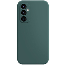 Carcasa pentru Samsung Galaxy A25 5G, Silicone Lite, verde închis + sticlă 9H