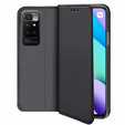 Cu clapetă pentru Xiaomi Redmi 10, Wallet Smart Magnet, albastru
