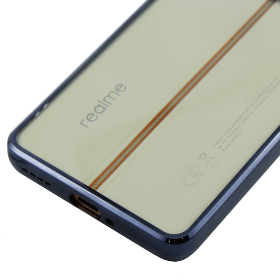 Carcasa pentru Realme 11 Pro 5G / Pro+ 5G, Electroplating Frame, transparent / negru