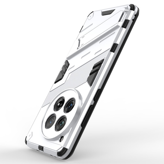 Husa pentru OnePlus 12 5G, Military kickstand, alb