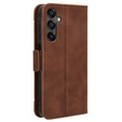 Cu clapetă pentru Samsung Galaxy M35, Card Slot, maro