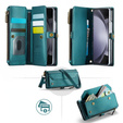 Husă CASEME pentru Samsung Galaxy Z Fold6 5G, RFID Leather Wallet, cu curea de umăr, verde