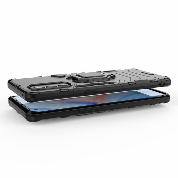 Huse pentru Oppo Reno 4 Pro 5G, Kickstand Ring, negru
