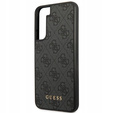 GUESS Huse pentru Samsung Galaxy S23, 4G Metal Gold Logo, gri