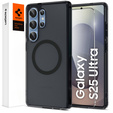 Carcasă MagSafe Spigen pentru Samsung Galaxy S25 Ultra, Ultra Hybrid, mat / negru + 9H Tempered Glass