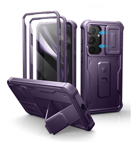 Husă blindată pentru Samsung Galaxy S25+ Plus, Dexnor Full Body (Two Frames), violet