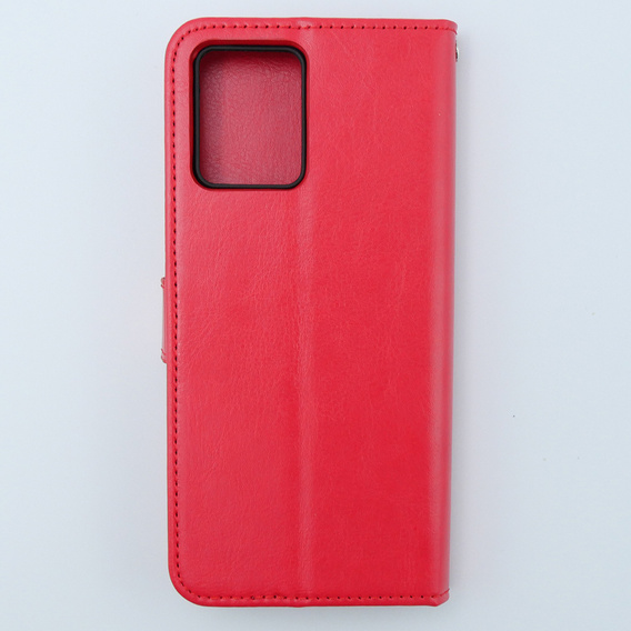 Cu clapetă pentru Motorola Moto G54 5G, Crazy Horse Wallet, roșu