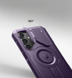 Husă blindată pentru Samsung Galaxy S25+ Plus, Dexnor CamProtect MagSafe, violet (Două rame)