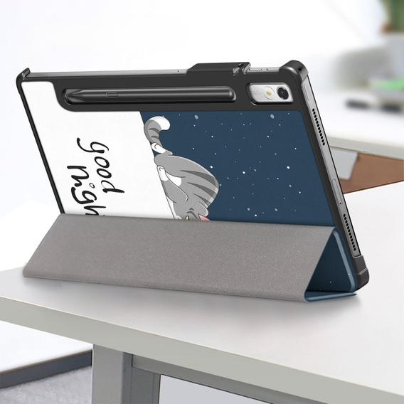 Husă pentru Lenovo Tab P11 Pro Gen 2 TB132FU TB132XU 11.2", cu clapetă, sleeping cat