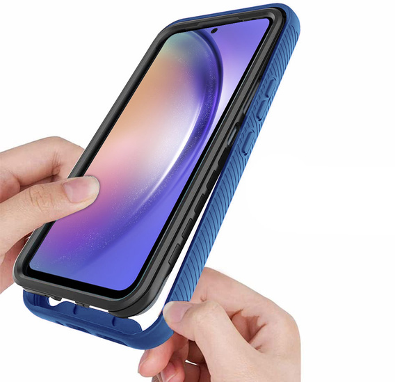 Carcasă pentru Samsung Galaxy A54 5G, Shockproof, cu folie, albastru