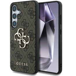 GUESS Huse pentru Samsung Galaxy S25, 4G Big Metal Logo, maro