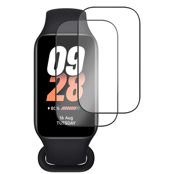 2x ERBORD Hybrid Glass pentru Xiaomi Smart Mi Band 8 Active