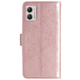 Cu clapetă pentru Motorola Moto G53 5G, Mandala Flower, roz rose gold