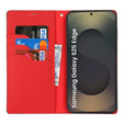 Cu clapetă pentru Samsung Galaxy S25 Edge, Litchi Skin Grain, negru